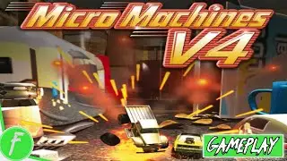 Micro Machines V4 Gameplay HD (PSP) | NO COMMENTARY
