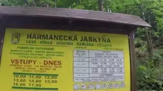 walking up to Harmanecka Jaskyna