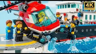 The Helicopter Slipped Off the LEGO City Ship Pad! 🚁❄️🌊