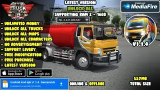 truck simulator indonesia mod apk v1.1.4 | various bug fixes, unlimited money, unlock all drivers
