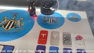 100W HQ1410V Vision CO2 Laser Cutting Machine W/CCD Camera Sublimation Cutting/1400*1000mm