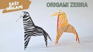 Easy Cute Zebra Origami🦓  | Fun Paper Animal Craft for Kids