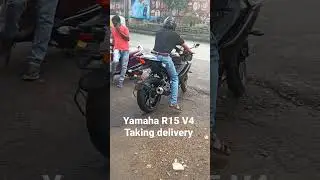 Taking delivery of R15 V4 (Dark Knight)