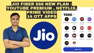 Jio Fiber New 888 Plan with Youtube Premium, Netflix, Prime Video | Watch 800+ Live TV Channels