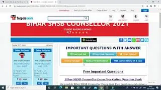 Bihar SHSB Counsellor 2020 Free Online Mock Test Series , Important  Questions , Update Syllabus,