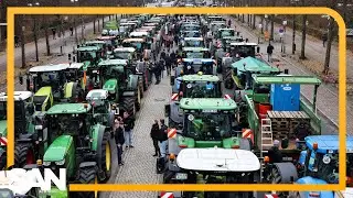 Farmers clog Germany&rsquo;s highways with tractors during weeklong protests