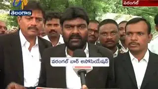 Lawyers Stages Protest at Warangal Court