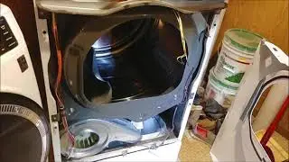 GE Model #GFDR270EHWW dryer front panel disassembly and cleaning
