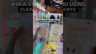 Win a viral labubu using claw machines in New York City (Anime Claw) #foodie #nyc #newyorkcity