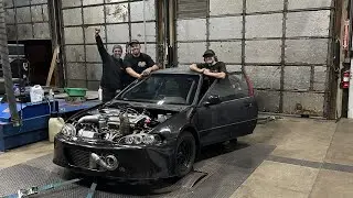 My Son built a Monster Civic  with Hand Me down parts and a Rad Turbo! PSCA Week has been insane!