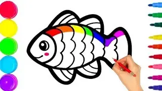 fish drawing | fish drawing rainbow | small fish drawing easy | fish drawing tutorial easy | fish