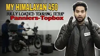 My Himalayan 450 Fully Loaded Touring Setup | Panniers + Top Box Installation | @ABZVlogs