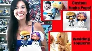 Custom Funko Pop Cake Topper Wedding Pops ( DIY - ed Sculpted and Painted Vinyl Figures )