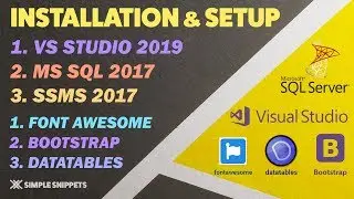 Установка Visual Studio 2019 и MS SQL Express 2017 | Настройка Bootstrap, Fontawesome и Datatables