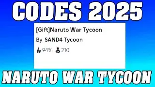 Naruto War Tycoon Codes 2025 in Roblox ! ✅⤵️