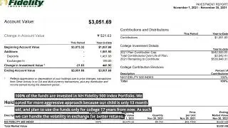 November 2021   529 Plan Account Balance Update