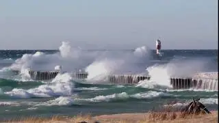Lake Michigan Waves, Frankfort, MI, 2016-12-26