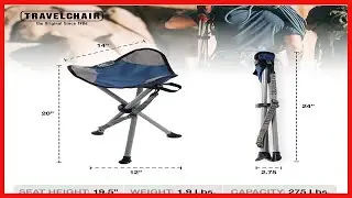 TravelChair Original and Big Slacker Chair, Super Compact, Folding Tripod Camping Stool