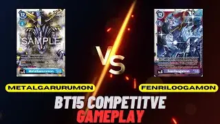 Digimon TCG | BT15 Competitive Gameplay/Commentary | Locals Battle |FenriLoogamon VS MetalGarurumon