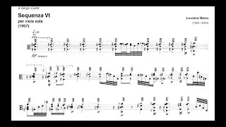 Berio - Sequenza VI (score) [HD]