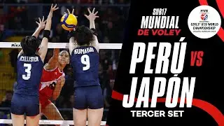 🇵🇪 Perú Sub-17 responde con garra en un TERCER SET vibrante ante Japón | Mundial de Vóley 2024 🇯🇵🔥