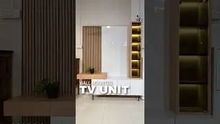 Living Room Makeover with a Minimal TV Unit + Storage Shelf!❤️📺