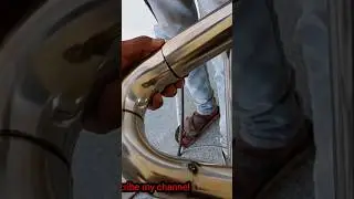 stainless steel l bow fitting .#fabrication #work #diy #projects #Welding #fab2ku #Welders #railing
