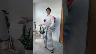 How to wear Myanmar Traditional dress#myanmar #traditional #asian
