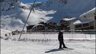 Tracey Bates Skiing - Tignes Andy on Henri Blue - Wed 15 March 2023