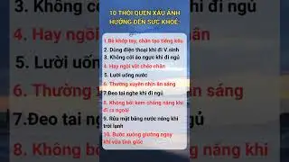 10 th&oacute;i quen kh&ocirc;ng tốt cho sức khoẻ #thuoctaytv  #meohay #viralvideo #meohay #meohaychoban #viral
