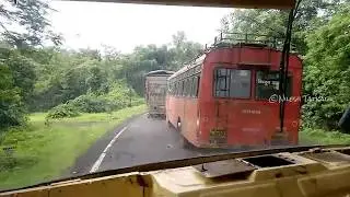 GREEN PARADISE - Konkan in Monsoon | MSRTC BUS Cabin Ride on Mumbai Goa Highway