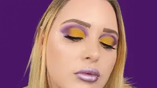 LA Lakers Inspired Cur Crease Eyeshadow Look