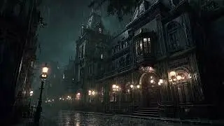 Thunderstorm in a Gothic City | Dark Fantasy Rain & Lightning Ambience