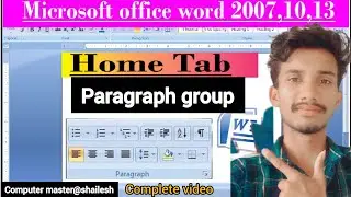 hometab के paragraph group को समझाए।। complete video।। सभी option एक हि वीडियो में शीखिए।।🙏🙏🙏🙏