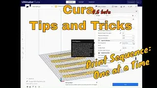 Cura 4.6 - Print Sequence, One at a Time   Printing many models 1 by 1