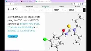 View Crystal Structure in CCDC database with unit cell parameters