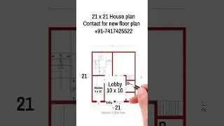 21 x 21 house plan | 1BHK Set | ghar ka naksha | #shorts #shortsvideo #housedesign #home