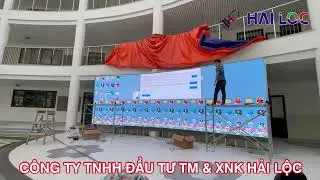 CTY LED Hải Lộc đ&atilde; thi c&ocirc;ng m&agrave;n h&igrave;nh LED Ngo&agrave;i Trời  OUTDOOR COB P3 Tại Trường mầm non &Aacute;nh Sao