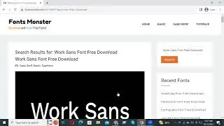 How to download and install Work Sans Font Free Download #youtube #viral