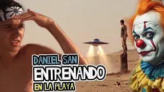 Daniel San presencia lo impensado en la playa 🦖🛸 (Parodia Karate Kid con IA)
