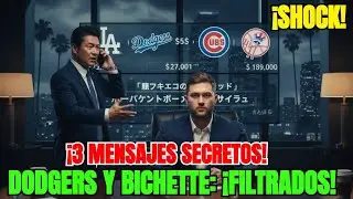 ¡SHOCK! Se Filtraron 3 Mensajes SECRETOS entre Dodgers y Bichette.