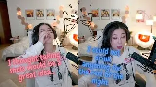 Fuslie getting drunk in New York