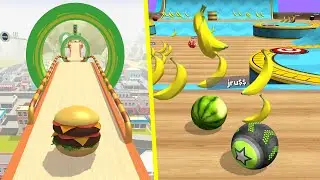 🍔🍌🍉Banana Frenzy Going Balls Vs Action Balls Gameplay #99