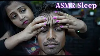 ASMR Sleepy Head Massage Therapy By Beautiful Lady Barber Chaitali | Soft Touching ASMR Oil Massage
