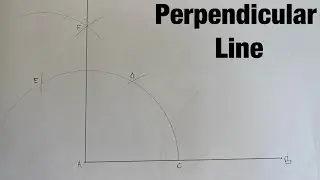 How To Construct A Perpendicular Line From The End Of A Line Using A Compass.