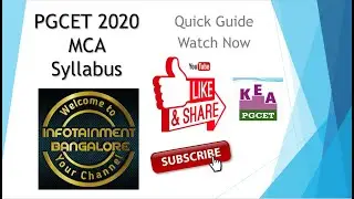 PGCET-2020 | SYLLABUS | Master of Computer Applications&nbsp;| MCA| MTECH | NEW | 2020 | QUICK GUIDE