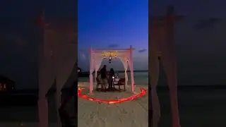 Romantic dinner on the beach at ❤️🌴 It&rsquo;s always so special when you get to sit at a table like