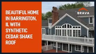 Beautiful Home in Barrington, IL with Synthetic Cedar Shake Roof - Color: Lake Forest