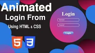 Animation Login Form HTML & CSS l CSS Login Form Design l Login From In HTML & CSS l css idea