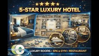 5 Star Luxury Hotel Design | Complete Hotel Planning with Rooms, Spa, Gym & Restaurant